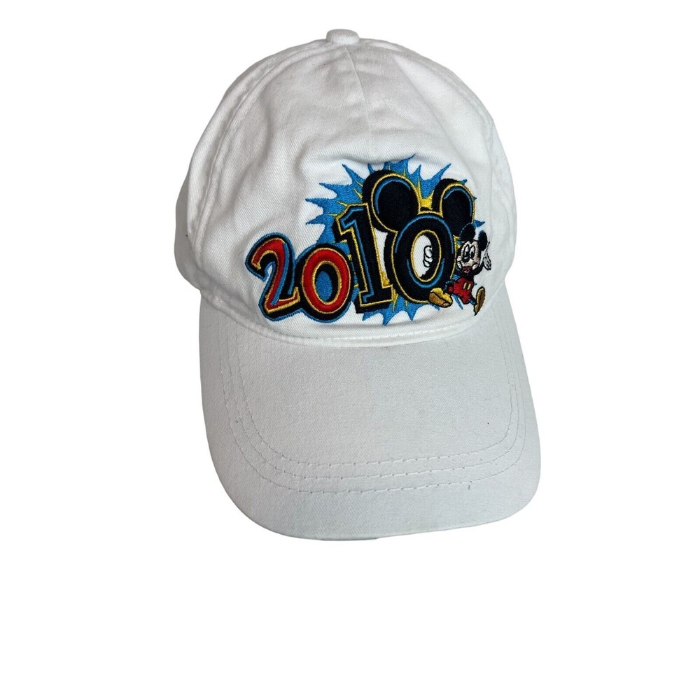 VTG 2010 Disney Parks White Adjustable Hat  Adult Baseball Cap